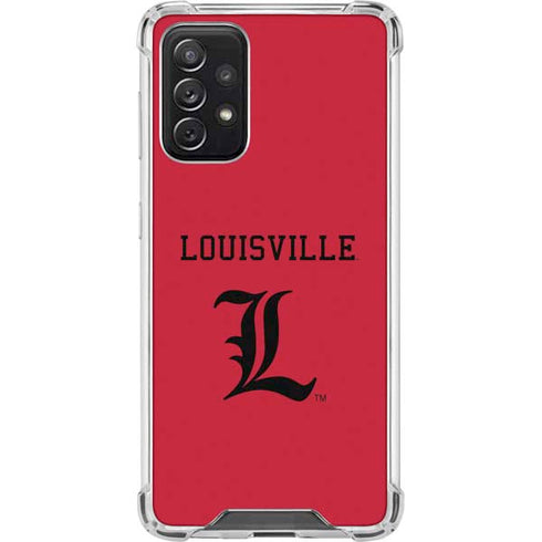 University of Louisville Cardinals Galaxy A72 5G Clear Case